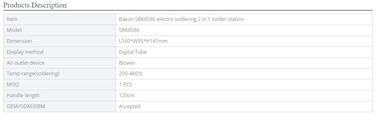 SBK8586 2 in 1 Soldering Stations