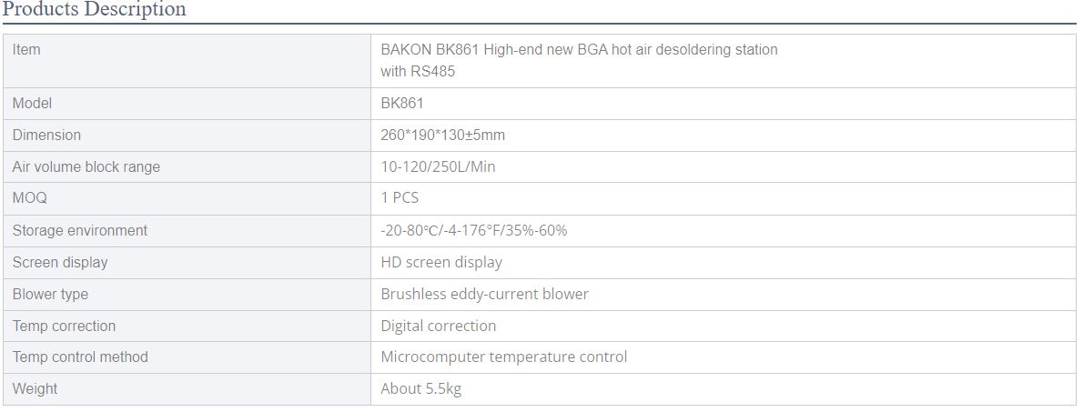 BAKON BK861 Desoldering Stations