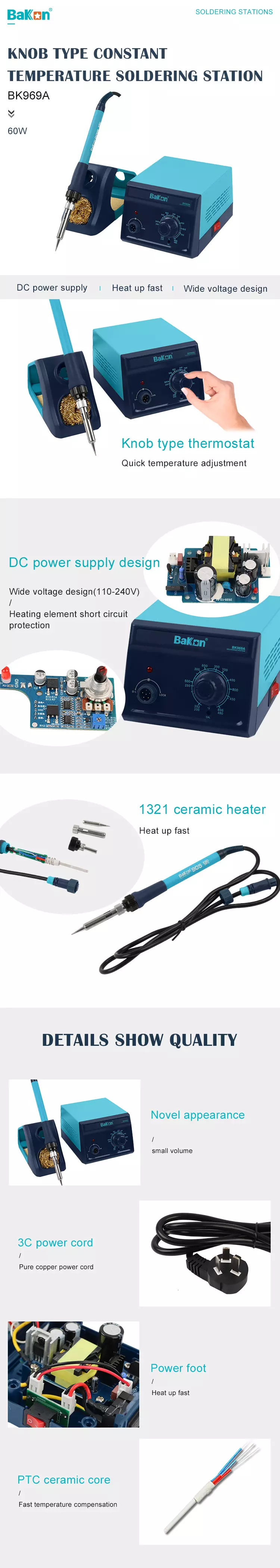 Bakon BK969A  singlesoldering Stations